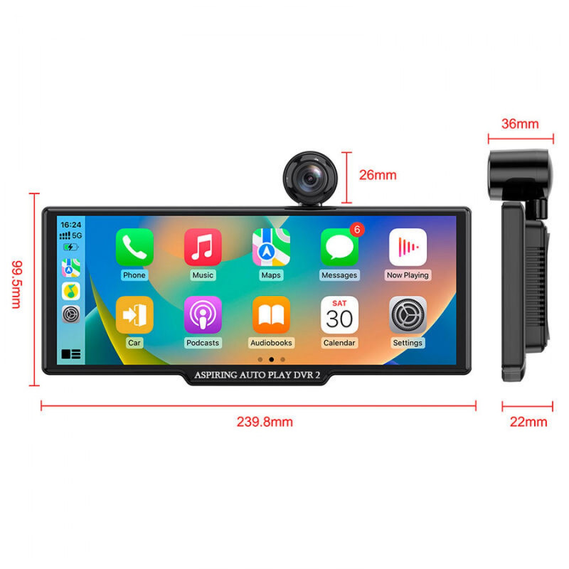 Автомонітор Aspiring Auto Play DVR 2, Magnet, CarPlay, Android auto