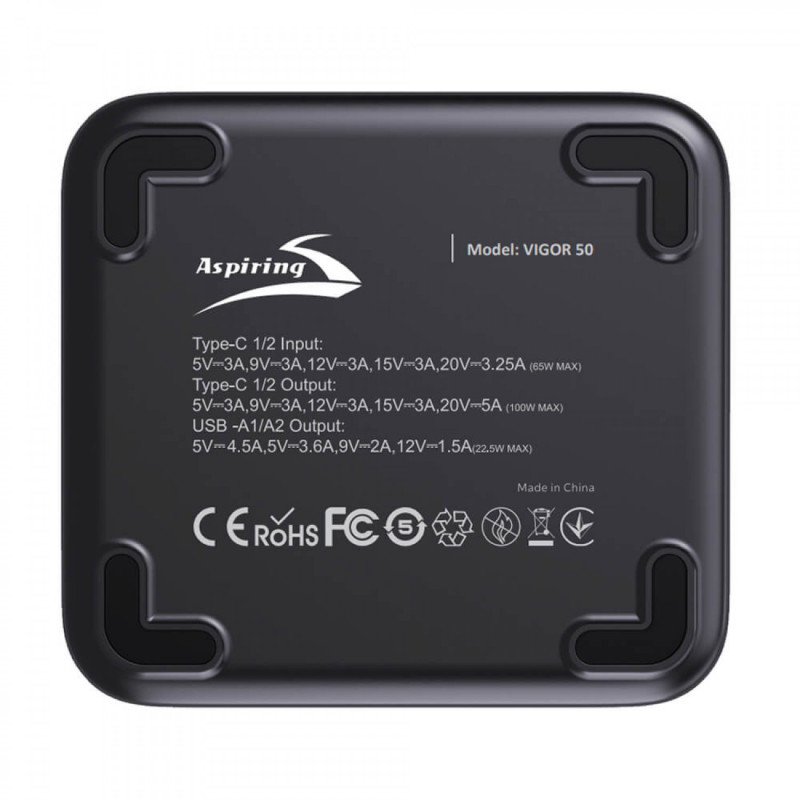 Мощный внешний аккумулятор Aspiring Vigor 50 50000mAh PD100W