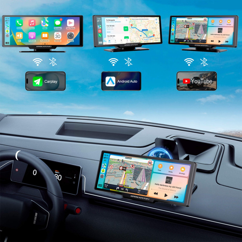 Автомонітор Aspiring Auto Play 2, CarPlay, Android auto