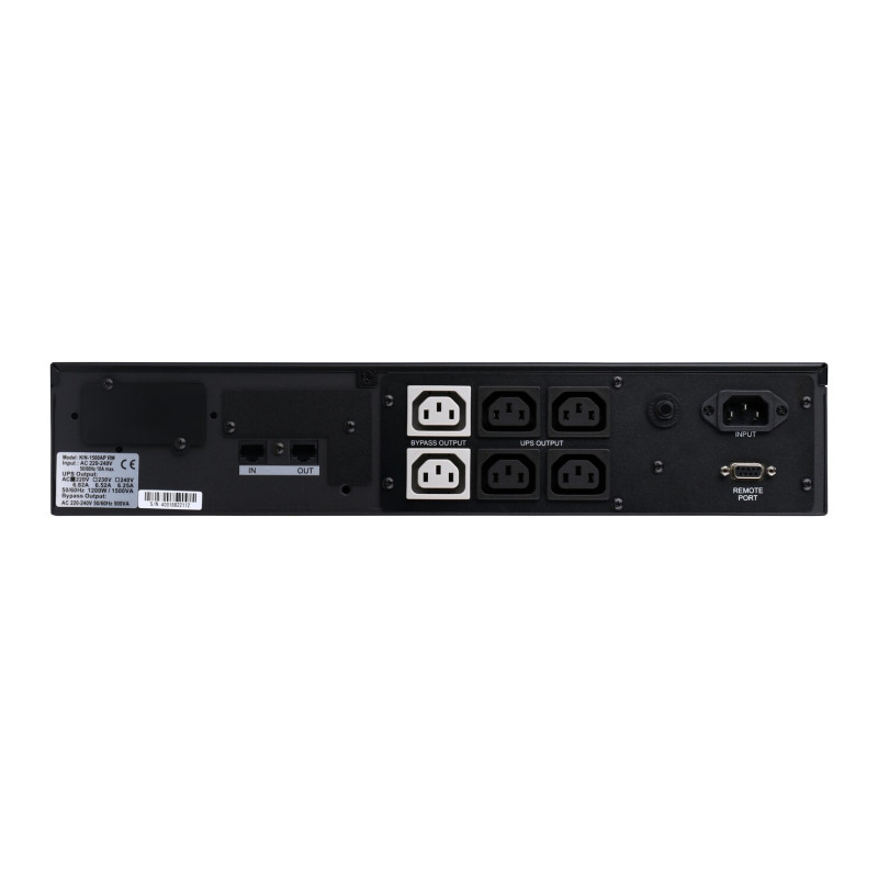 ДБЖ Powercom KIN-1500AP RM (2U), 1200 Вт, 6 х IEC, AVR, LCD