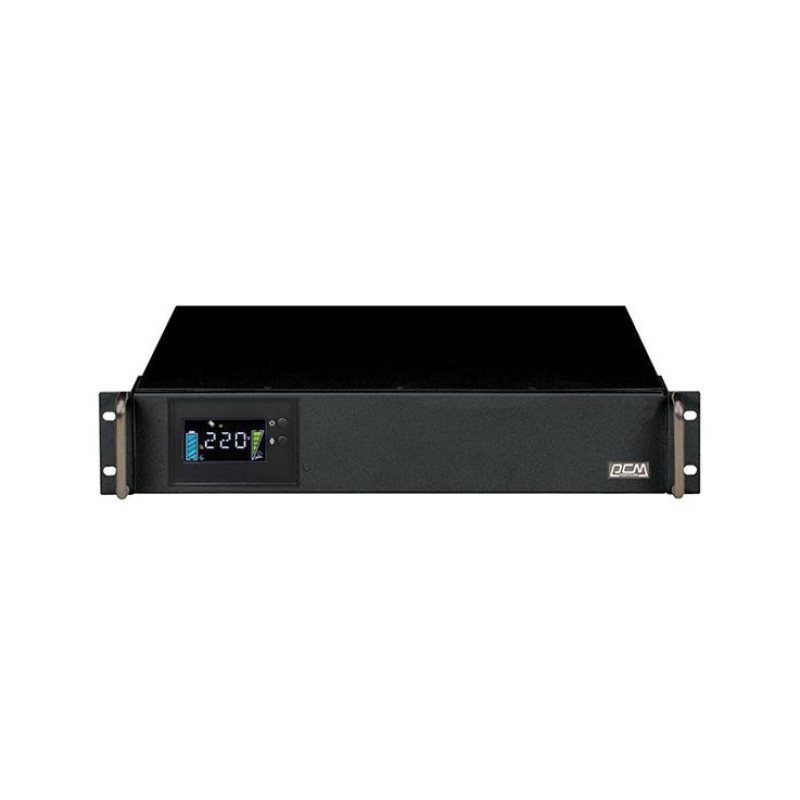ДБЖ Powercom KIN-1500AP RM (2U), 1200 Вт, 6 х IEC, AVR, LCD