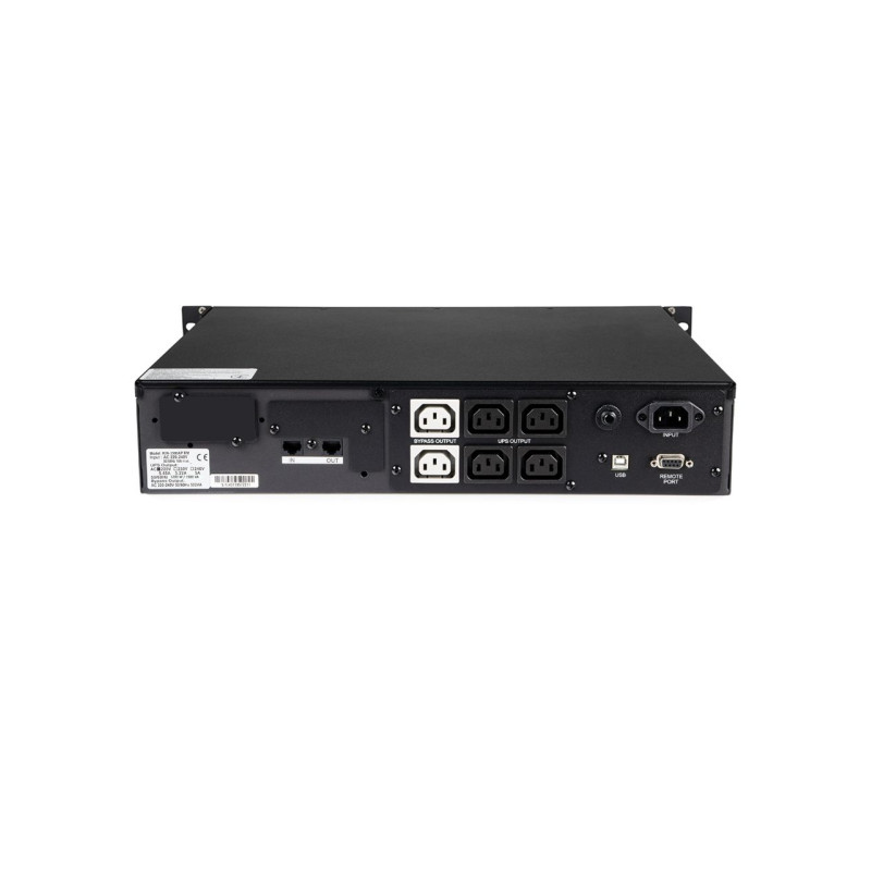 ДБЖ Powercom KIN-1500AP RM (2U), 1200 Вт, 6 х IEC, AVR, LCD